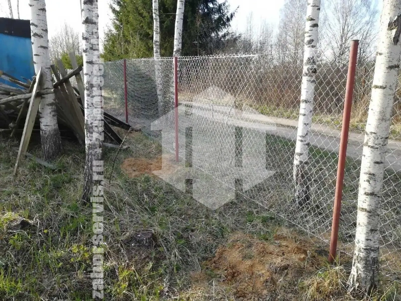 Забор из сетки рабицы с проволокой 60 метров