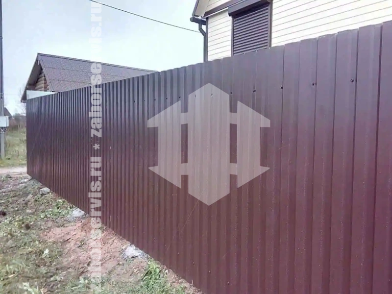 Забор из профнастила 48 метров