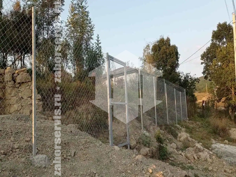 Забор из сетки рабицы с проволокой 185 метров