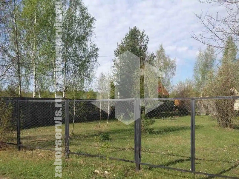 Забор из сетки рабицы секциями 54 метра
