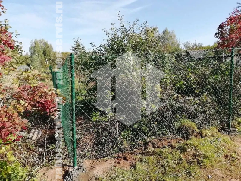 Забор из сетки рабицы с проволокой 76 метров