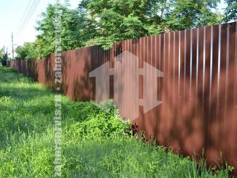 Забор из профнастила 89 метров